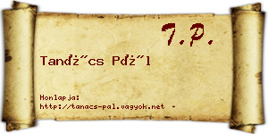 Tanács Pál névjegykártya